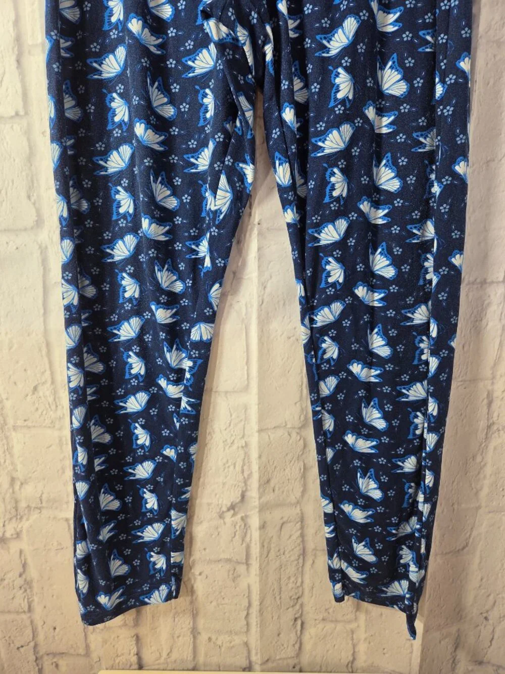 Loungewear by Seven 2XL Butterfly Floral Drawstring Fleece Pants Bundle (Flaw)